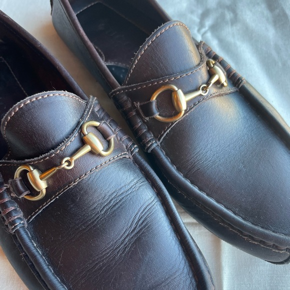 Gucci Slip-on Brown Leather Horsebit Driving Loafer Size 7M EUC - Picture 11 of 13
